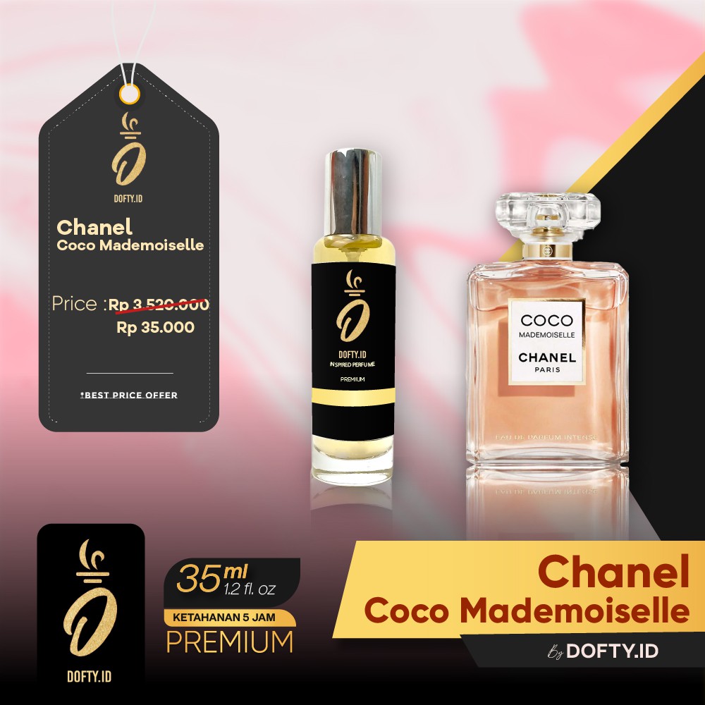 Dofty.id Parfum - Chanel Coco Mademoiselle || Parfum Unisex || Inspired Parfum Best Price - 35ml