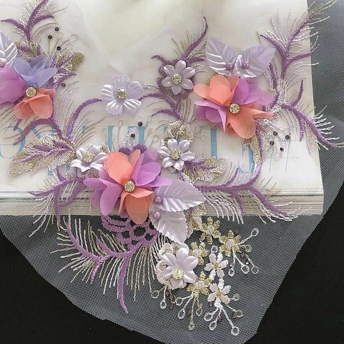 Ω lace bordir bunga 3d import,aplikasi bordit ➽