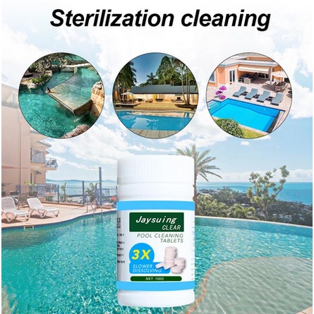 Pool Cleaning Floating Chlorine Klorin Dispenser Pelampung Tablet + 100g Obat Pembersih Kolam Renang-7