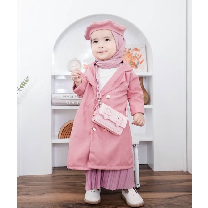 OUTER LONG COAT ANAK KOREAN STYLE PREMIUM KOREAN COAT BLAZER ANAK 1-10 THN korean coat by rumah ara blazer anak of