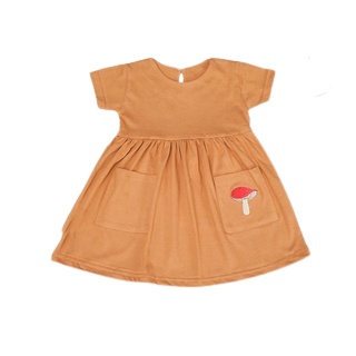 ZASKIYA - LILO POCKET DRESS ANAK PEREMPUAN 1-5 TAHUN EARTH TONE EDITION