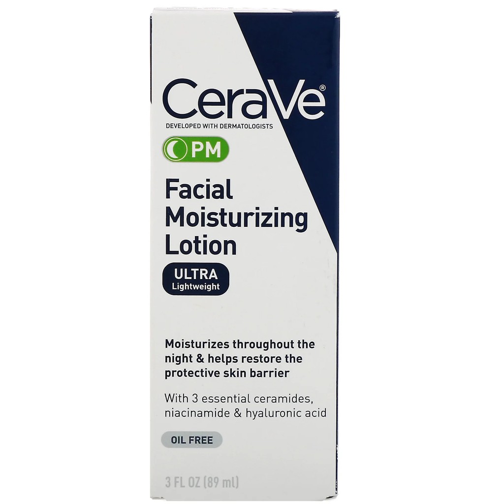 CeraVe Facial Moisturizing Lotion PM Moisturizer Krim Wajah Malam 89ML