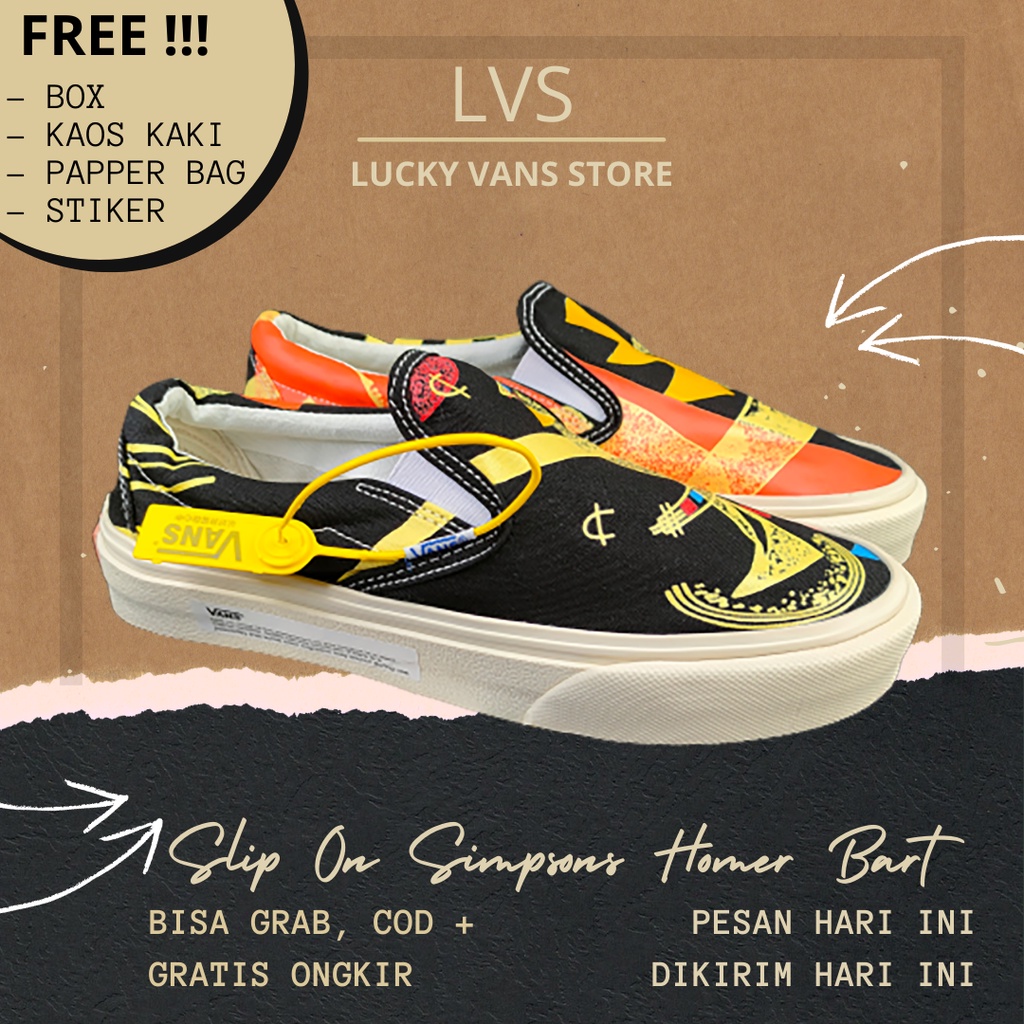 (BISA COD & INSTANT) VANS SLIP ON MOMA BLACK WAFFLE DT | VANS SLIP ON MOMA | SLIP ON MOMA | VANS SLI