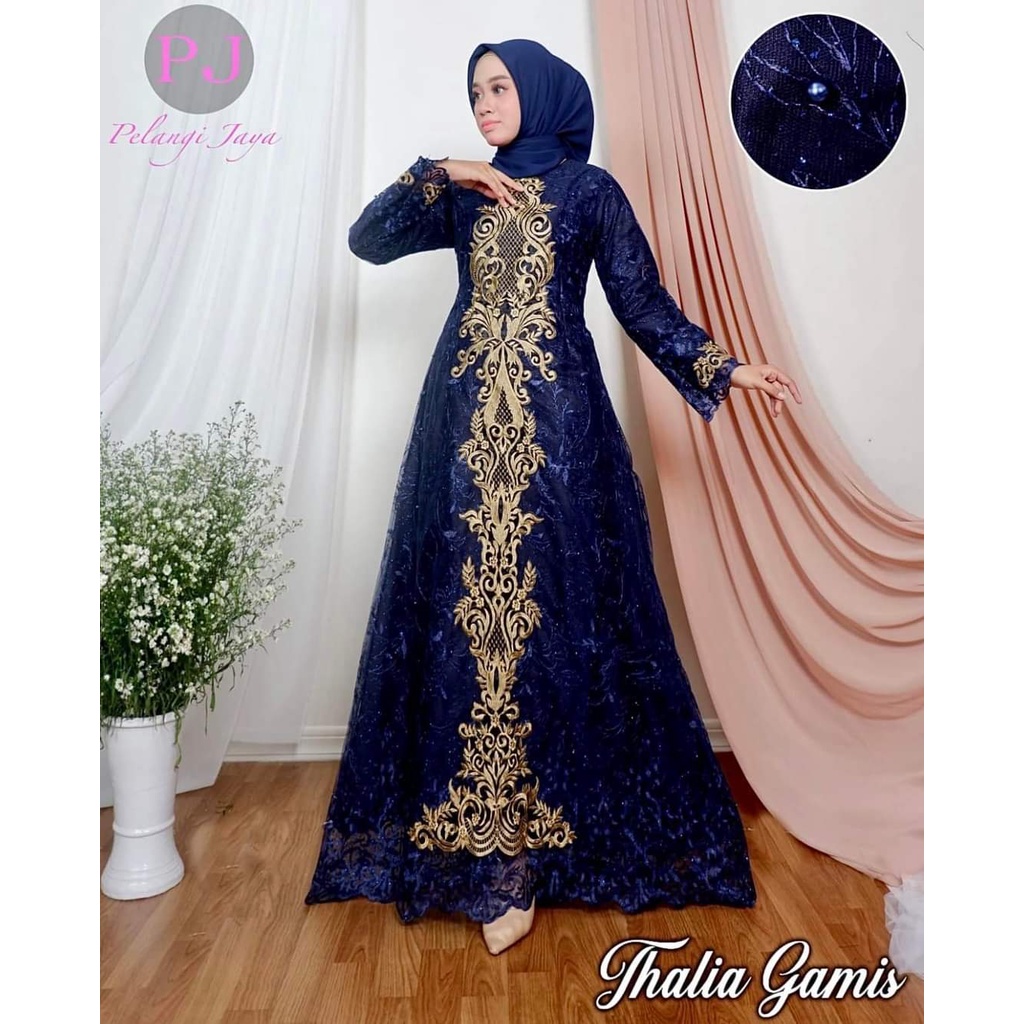 GAMIS PESTA THALIA BORDIR PREMIUM ORIGINAL BY PELANGI JAYA/GAMIS PESTA THALIA BORDIR BY PELANGI JAYA