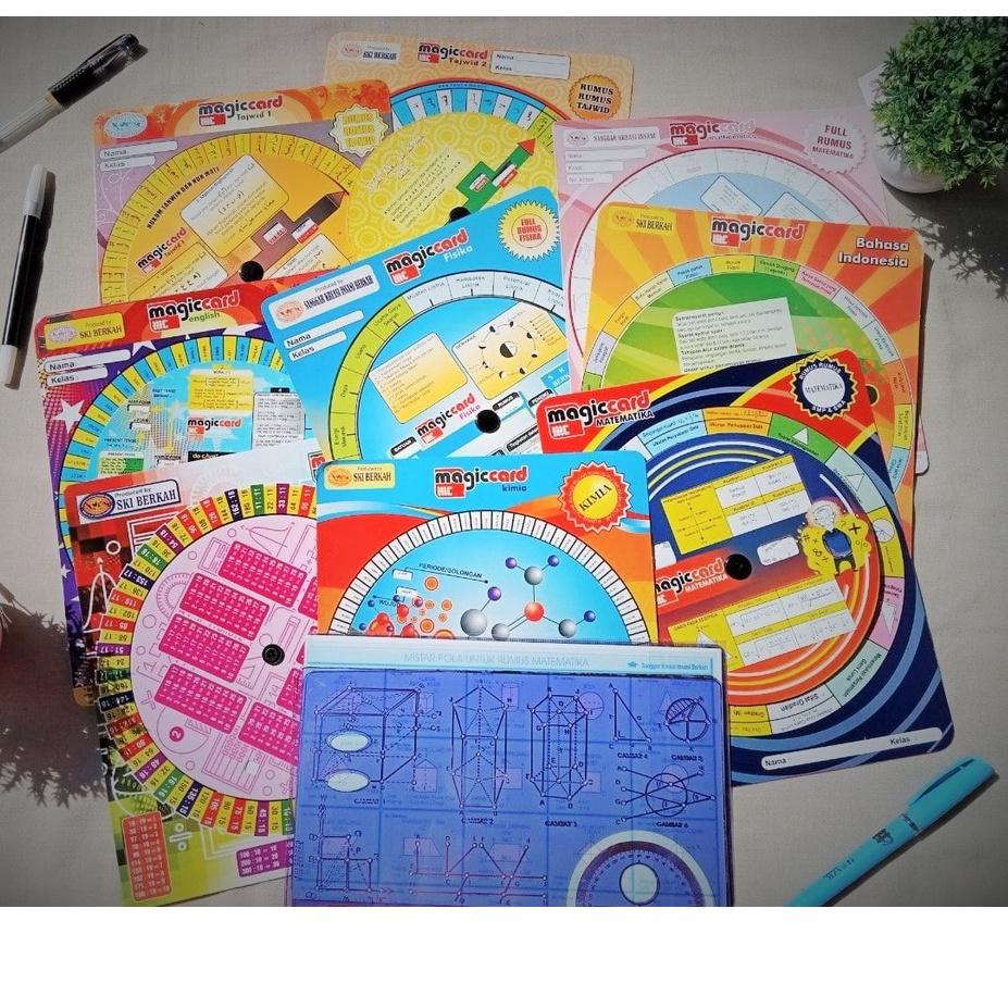 Muraaaahh.. Magic Card pelajaran sekolah 1 paket isi 11 pcs