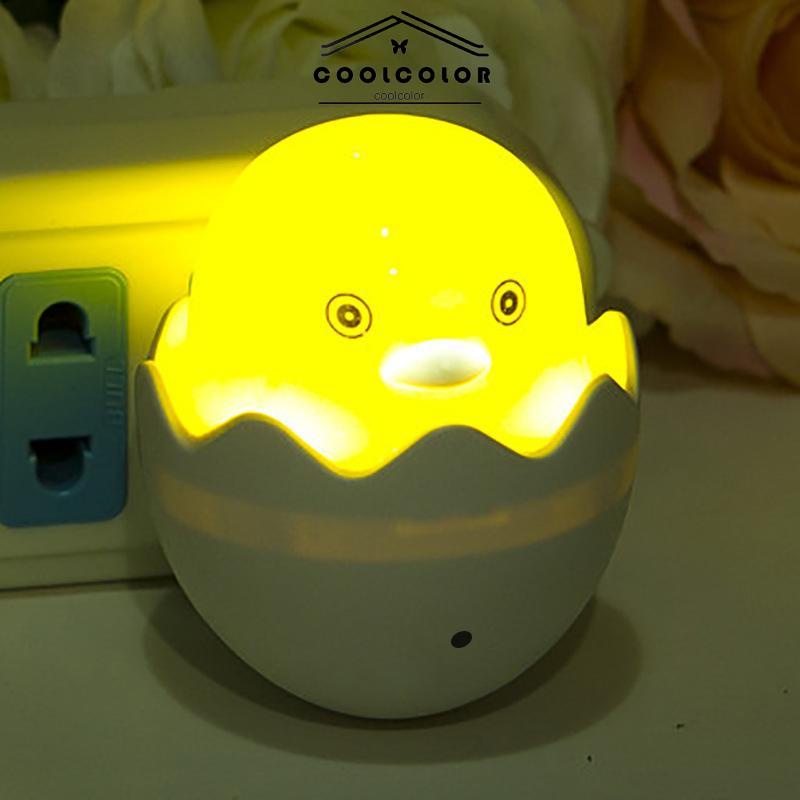 CODBebek Kuning Little Happy Bird Cahaya Kontrol Malam Lampu Lampu Leds Hadiah Kreatif- cl