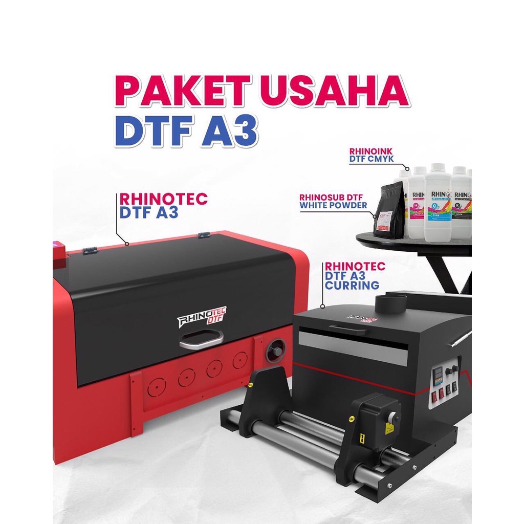 PAKET USAHA DTF A3 RHINOTEC [ Baca Deskripsi Terlebih Dahulu ]