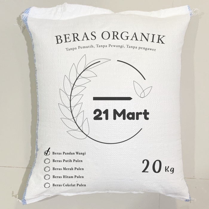 

978Eq10W Beras Pandan Wangi - Organik - Kemasan 20Kg WQ12