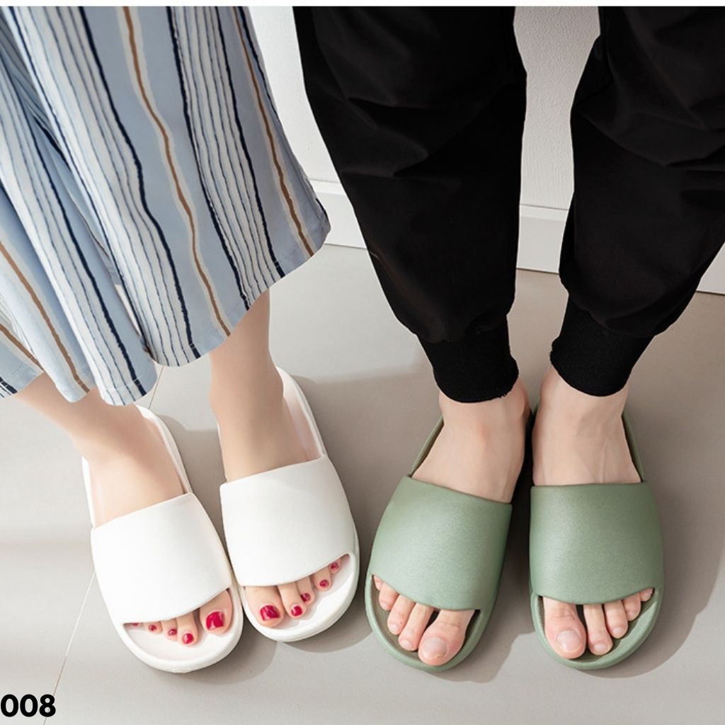 SANDAL RUMAH WANITA PRIA UNISEX COUPLE POLOS SLIDE NYAMAN INDOOR OUTDOOR KARET RUBBER IMPORT 008