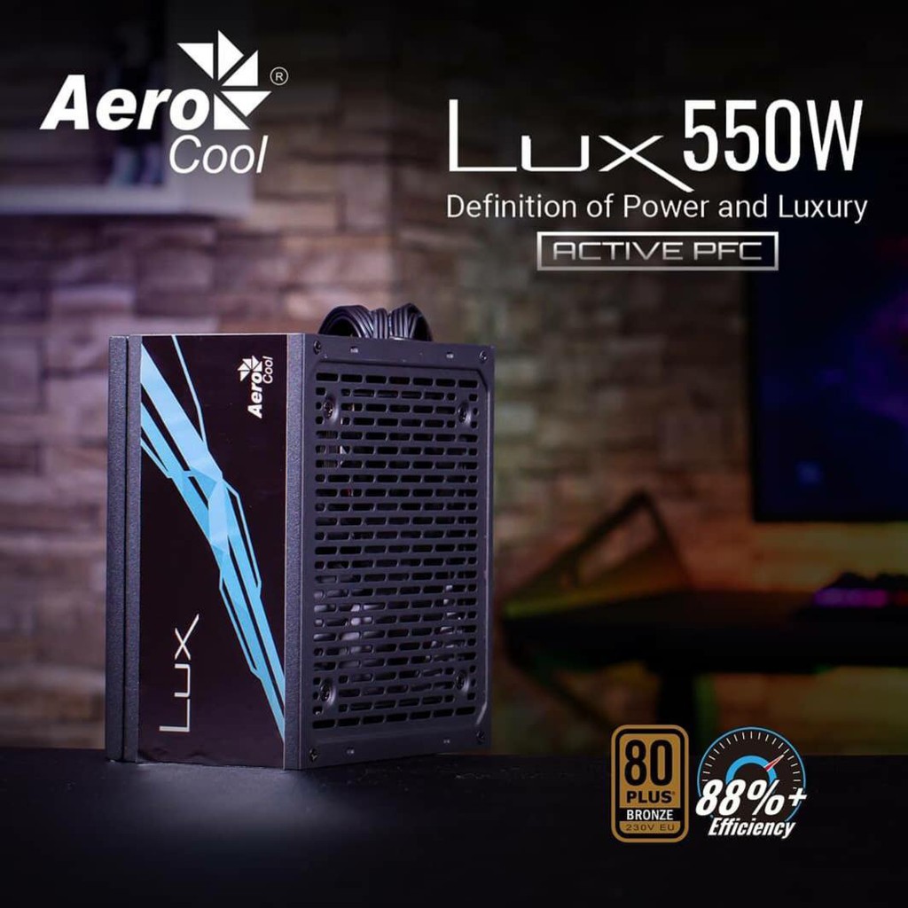 PSU Aerocool Lux 550W - 80+ Plus Bronze Power Supply