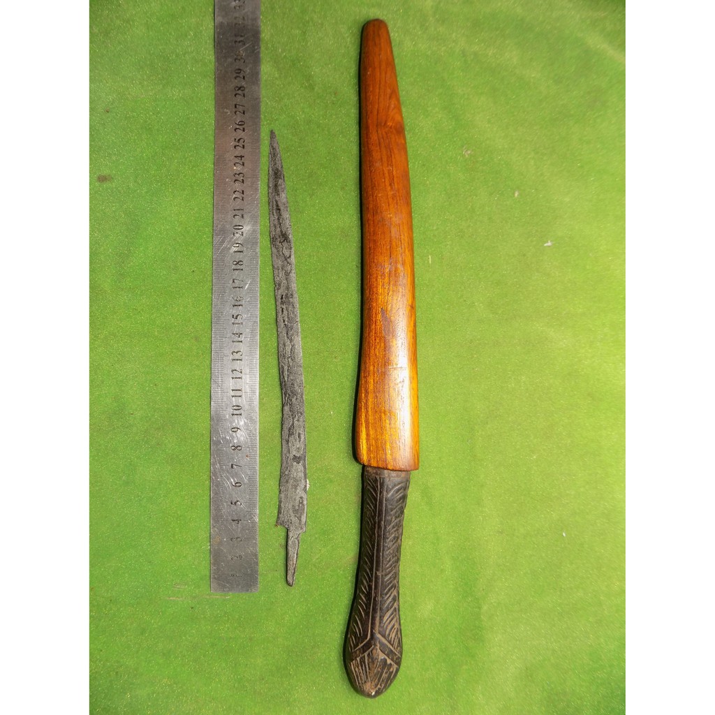 badik  kerajaan sumatra tua pamor kulit semangka