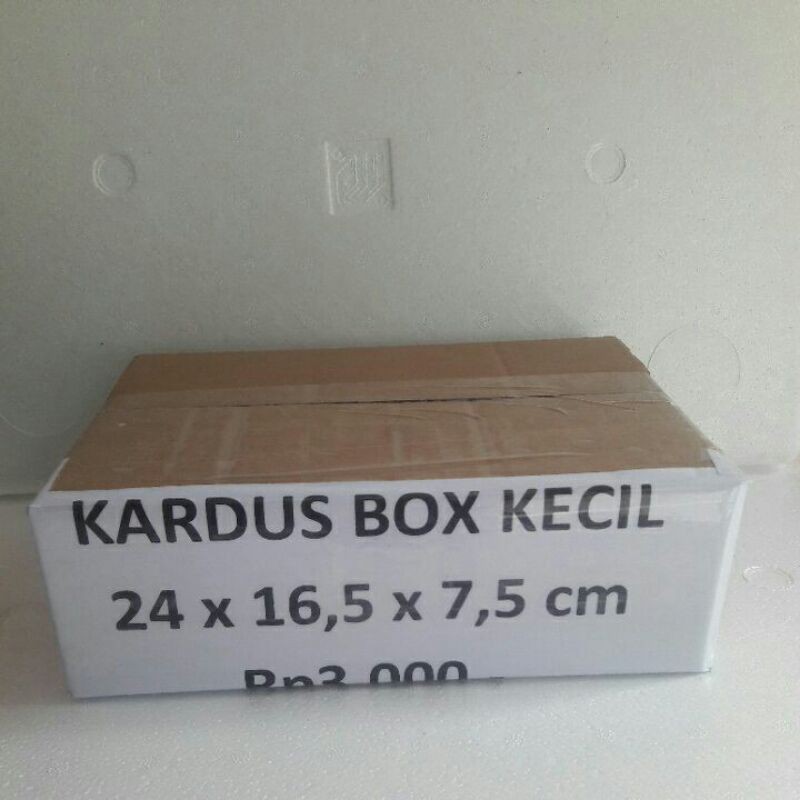 

Kardus Kecil 24×16,5×7.5 cm