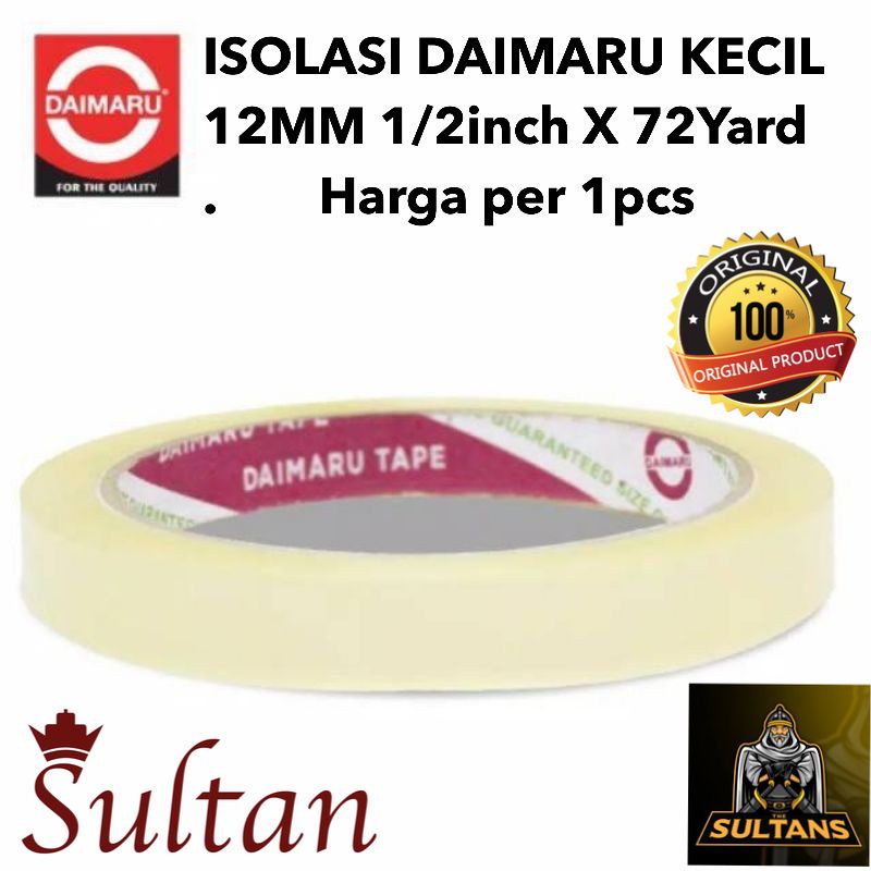 ISOLASI ATAU LAKBAN BENING &amp; COKLAT UKURAN BESAR TAPE / ISOLASI KECIL DAIMARU 1/2INCH &amp; 1INCH