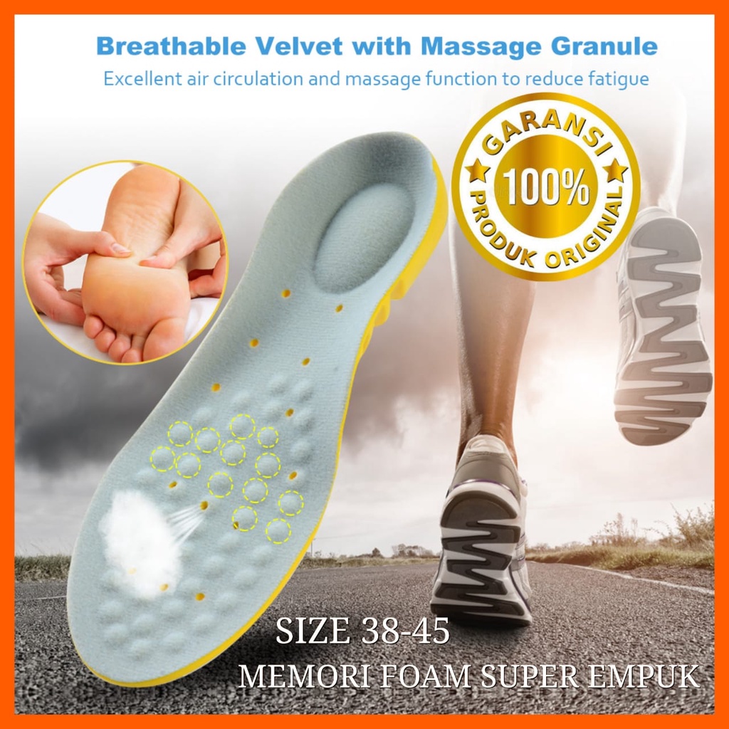 INSOLE PREMIUM INSOLE MEMORI FOAM SOL SEPATU PRIA DAN WANITA ALAS SEPATU EMPUK SOL SEPATU OLAHRAGA SOL SEPATU SNEAKERS SOL EMORI FOAM EMPUK