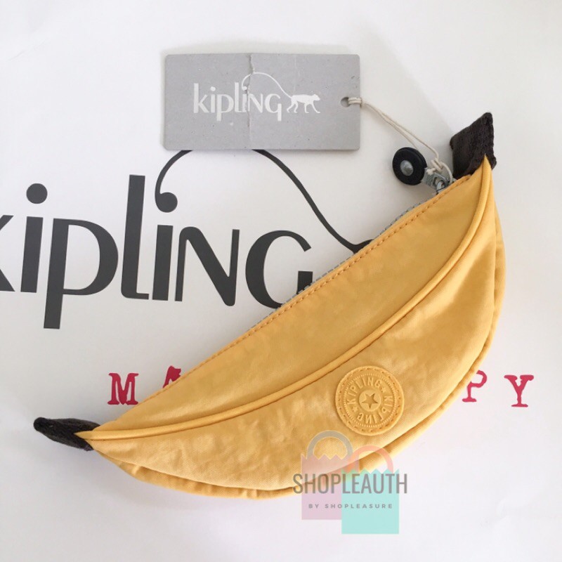 pouch tempat pensil kipling BANANA pencil case original ori asi authentic counter 100%