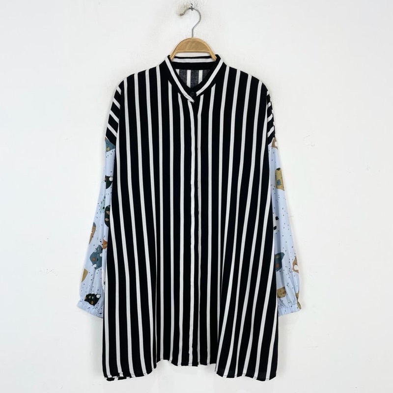 kemeja wanita  motif bahan rayon // kemeja-Foto2