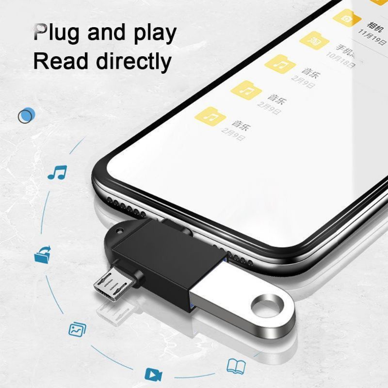 [OTG] Fleco original 2 in 1 Micro dan Type c OTG adapter super speed USB