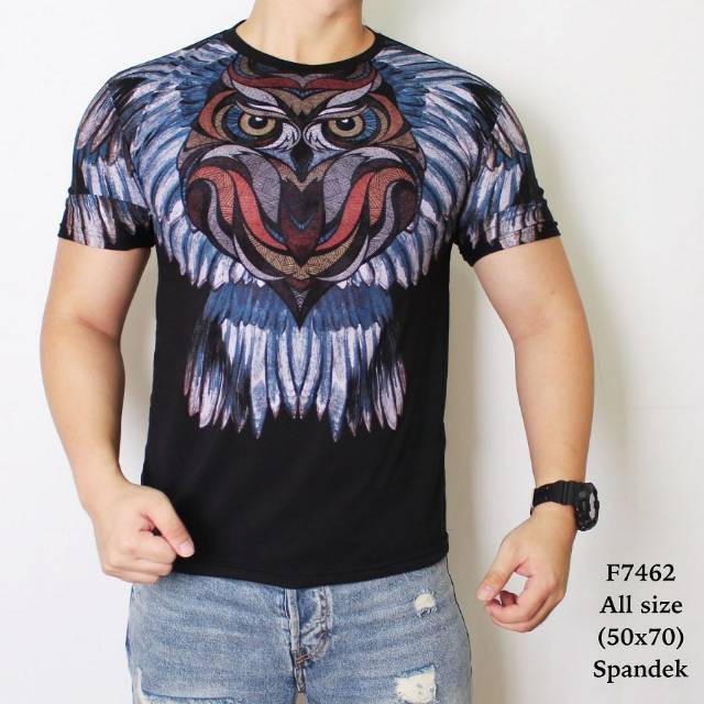 Kaos batik owl burung hantu casual