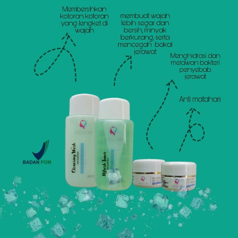 Azglow skincare paket Acne