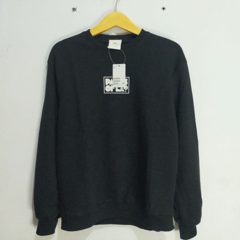 Sweater Crewneck H&amp;m Hnm Park Of LA Black Hitam Pria Wanita Full Tag Free Paper Bag