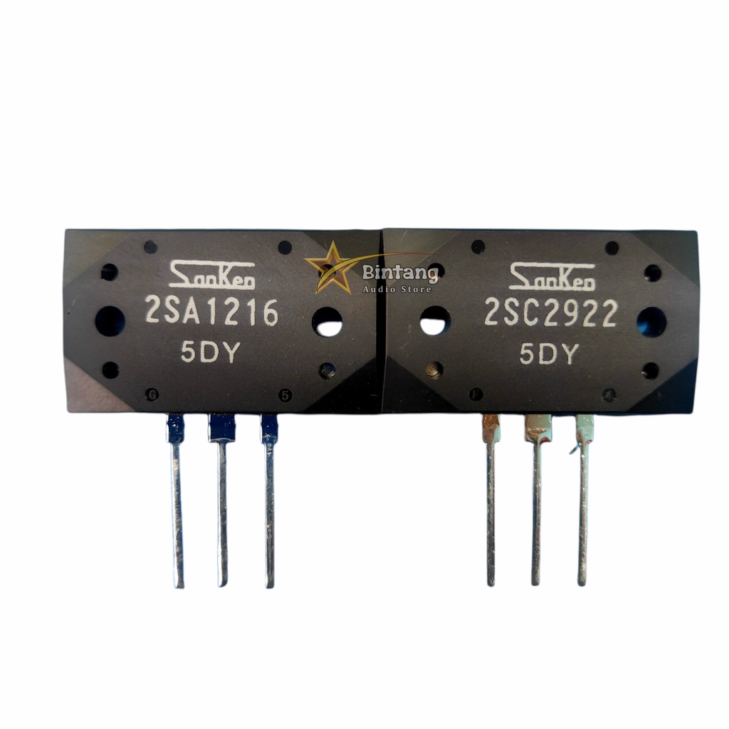 Transistor final 2SA 1216 2SC 2922 5DY Sanken Super Asli / Original (Bonus isolator)