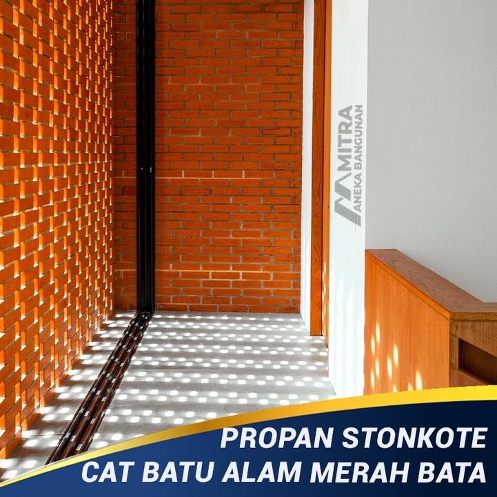 ➹ PROPAN STONKOTE CAT BATA MERAH / COATING BATU ALAM / CAT PELINDUNG PELAPIS DINDING BATU ALAM WARNA