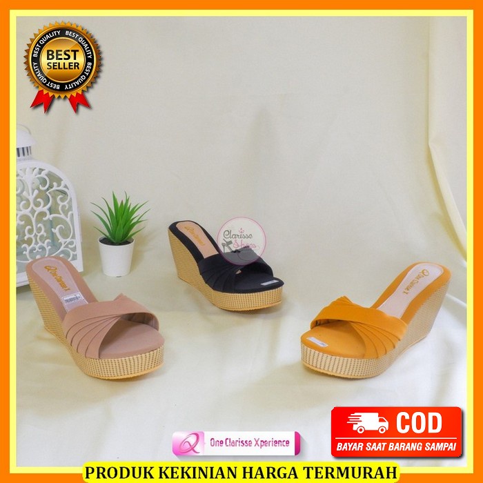 Promo 2022 Zara Terbaru/Wedges Wanita/Hells Termurah/Sendal Kekinian Sandal Wegdes Wanita Terbaru Te