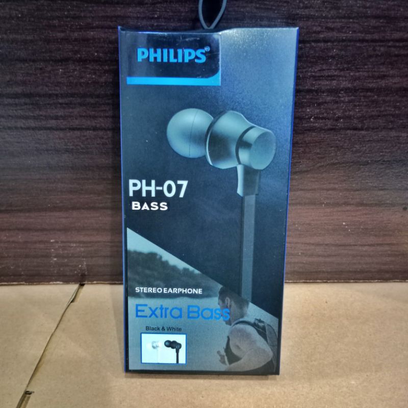 HEADSET PHILIPS PH O7 SUPER BASS BACK PACK INPORT HIGH QUALITY EARPHONE/HANDSFREE STEREO EXTRA BASS