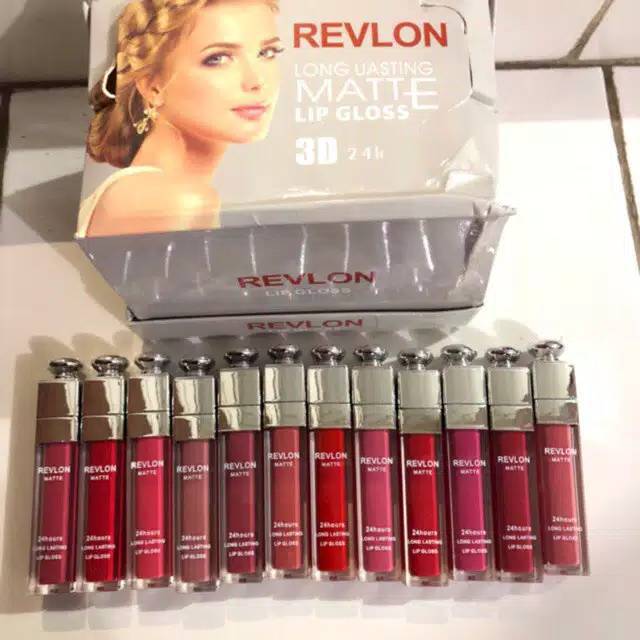 ( PERBOX) LIPCREAM REVLON SILVER / REVLON 3D MATTE LIPCREAM PER BOX