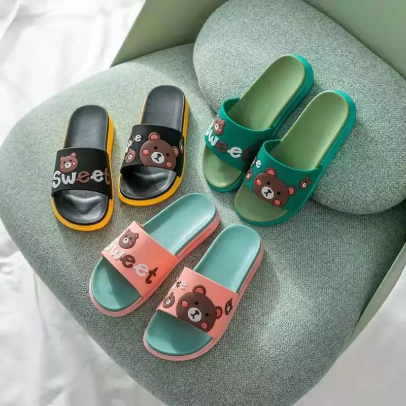 Sandal Slop Wanita Impor Model Sweety Bear - Inno 8801 (36-40) / Sendal Slop Wanita Lucu Karet