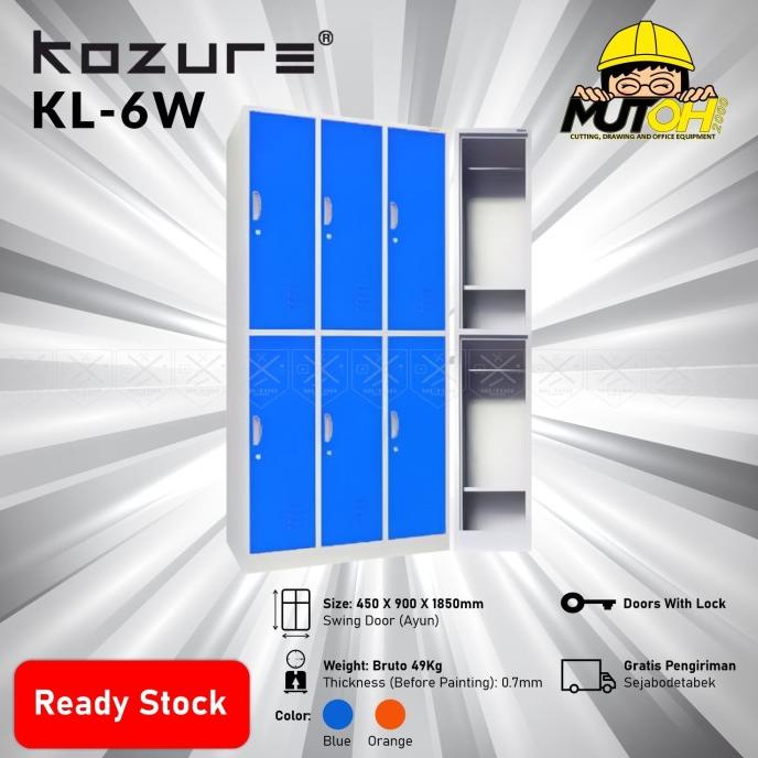 

BIG SALE LOKER LOCKER LEMARI KABINET BESI 6 PINTU KOZURE KL-6W DISCOUNT