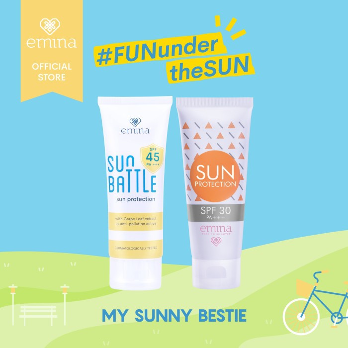 ✨LACIKOSME✨ EMINA SUN BATTLE SPF 30 PA++ / EMINA SUN BATTLE SPF 45 PA+++ SUNSCREEN