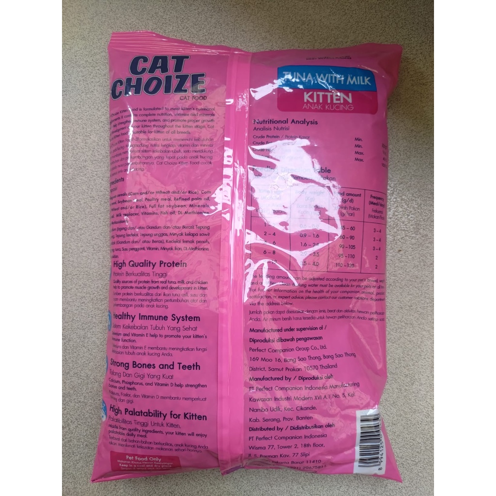 Cat Choize Tuna Kitten Food Freshpack 1kg