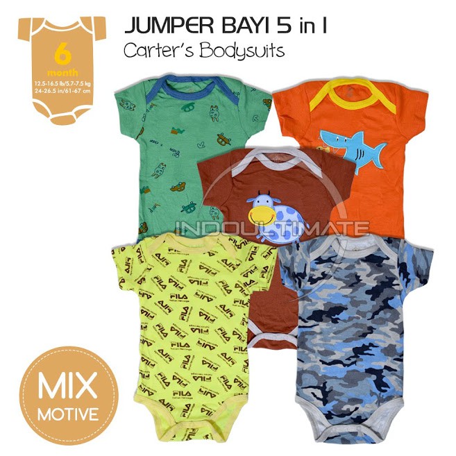 Baju Bayi Newborn 5in1 / Jumsuit Bayi Baru Lahir 0-2 Tahun / Jumpsuit Anak Laki-Laki BC-01-4