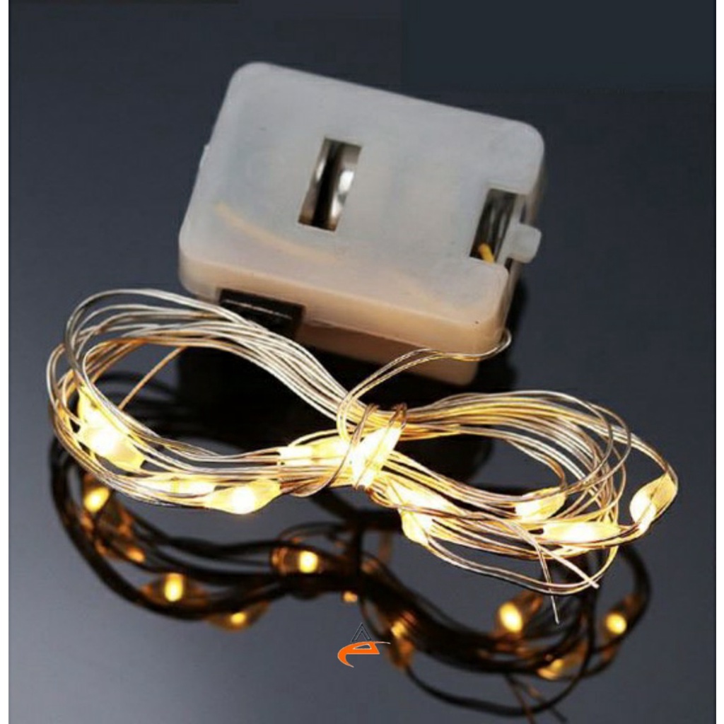 Lampu Kawat LED Tumblr FREE BATERAI Lampu Tumblr Fairy Light Lampu Hias Dekorasi Outdoor dan Indoor 1 / 2 Meter