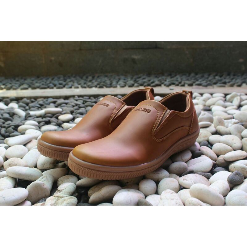sepatu kulit asli black master albino original asli sepatu pria formal slip on kasual slop kerja