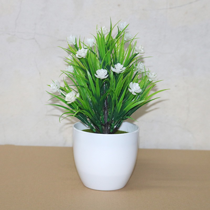 ELFYDO PT39 Pot Tanaman Hias Bunga Hias Plastik Ornamen Pot Bongsai Artificial Flower Decoration