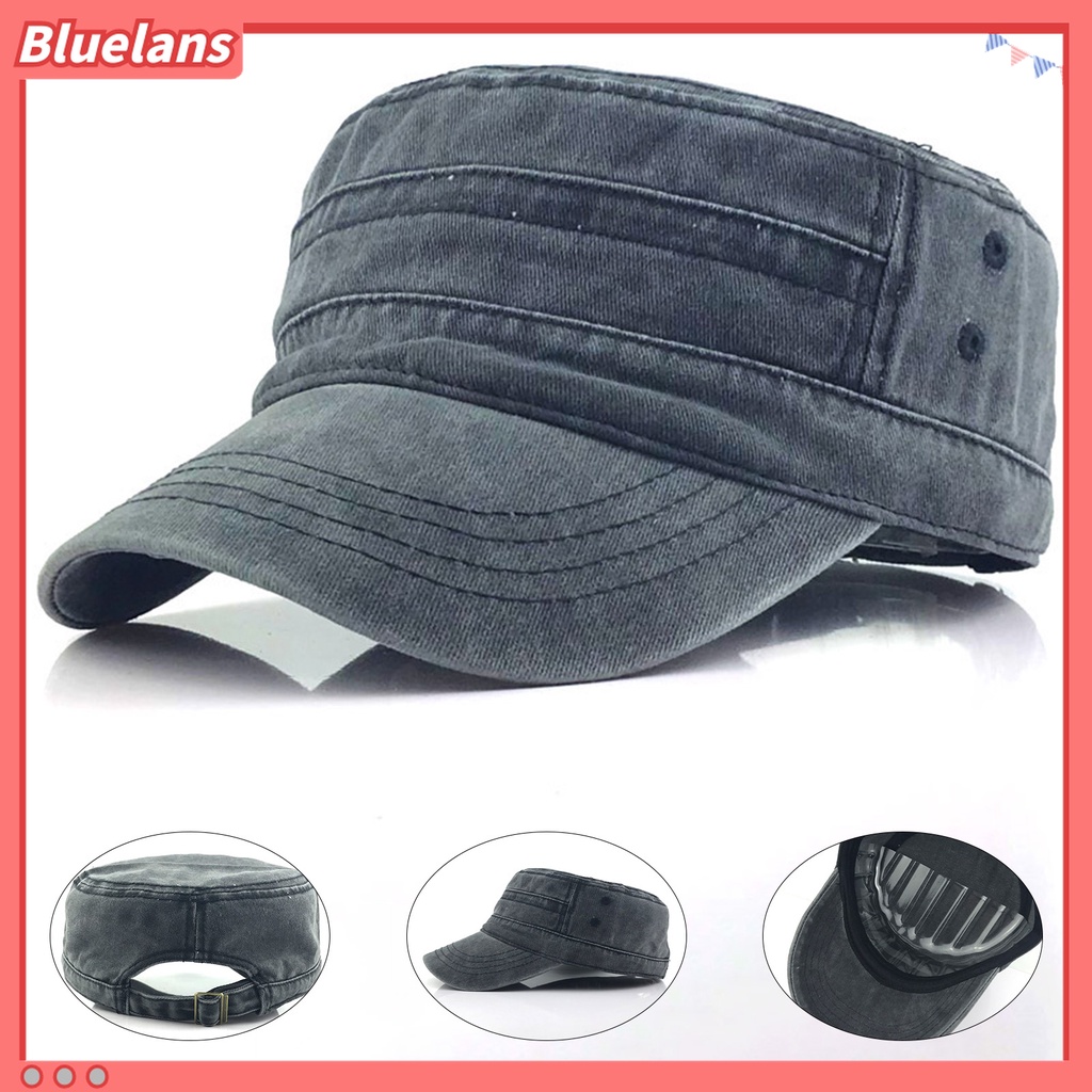 Bluelans Topi Baseball Model Flat Top Gaya Vintage Untuk Outdoor