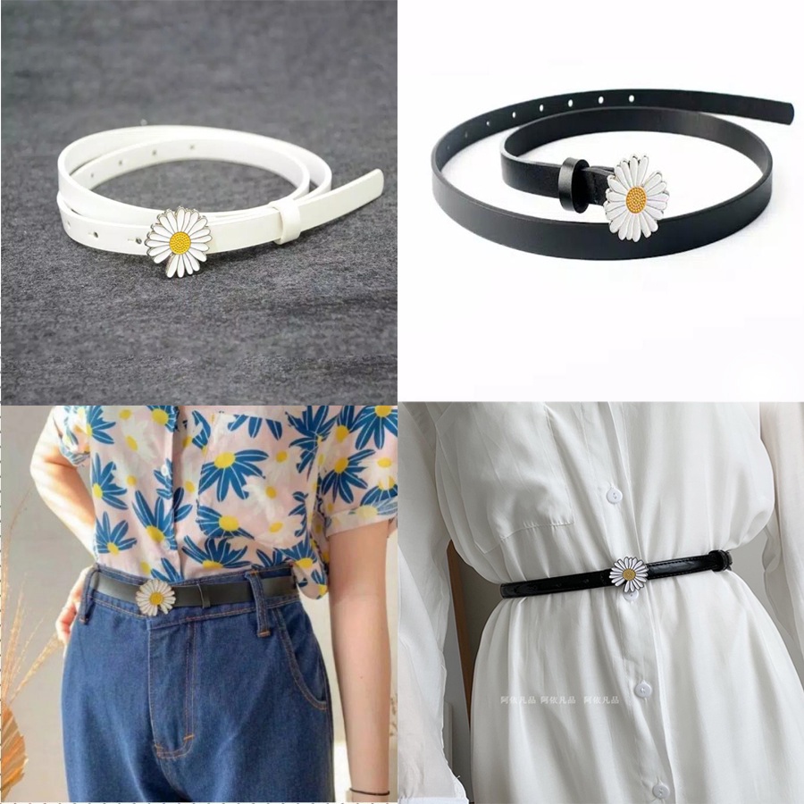 [Real Pict + COD] Ikat Pinggang Wanita Tali Pinggang Wanita Belt Belt Model Bunga Daisy Terbaru Termurah