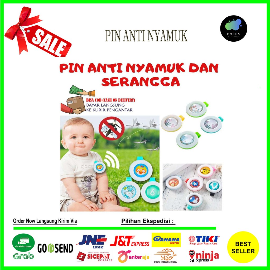 Pin Anti Nyamuk / Bikit Guard / Alat Pengaman Tidur Anti Nyamuk