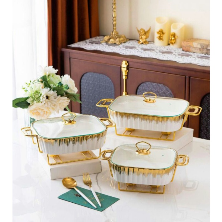 piring saji prasmanan keramik aestetic , wadah prasmanan aestetic , prasmanan mewah , prasmanan sult