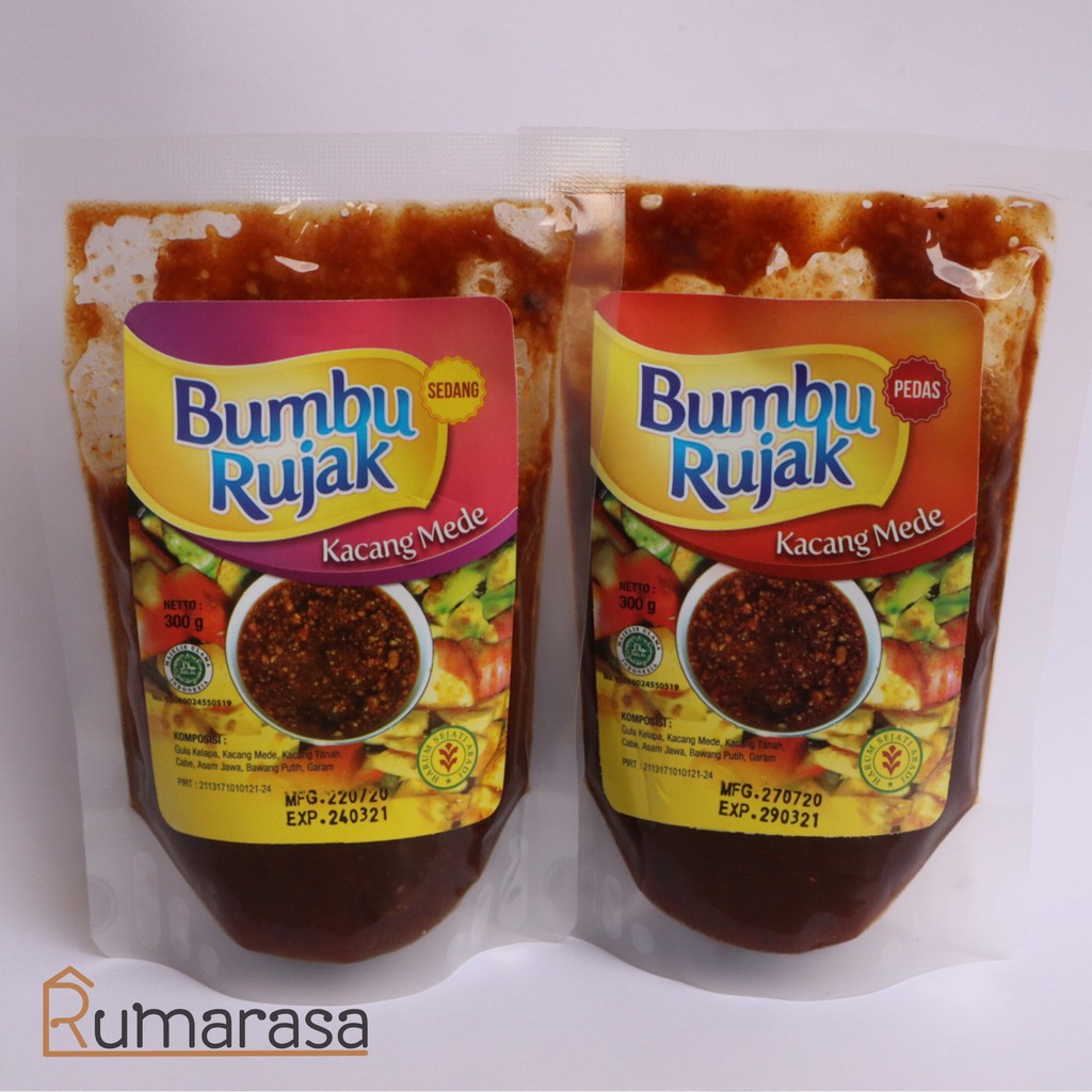 

Bumbu Rujak Kacang Mede / Sambal Rujak Gula Merah Kemasan Pouch 300 gram