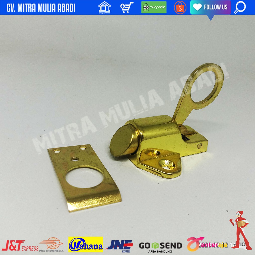 Spring Knip Tebal Grendel Kodok GOLD