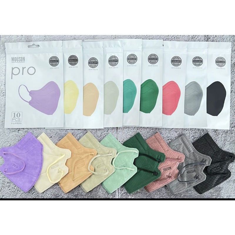 ECER MASKER KN95 MOUSON PRO MODEL AEPROO EMBOS 5PLY 5D KOREA MASK ISI