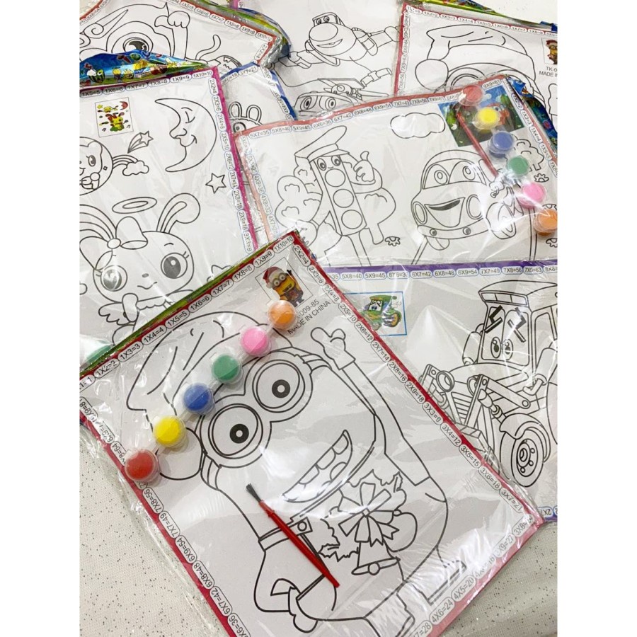 Mainan edukasi - DIY mewarnai cat air - Montessori - Mainan anak - Menggambar Cat Air Set