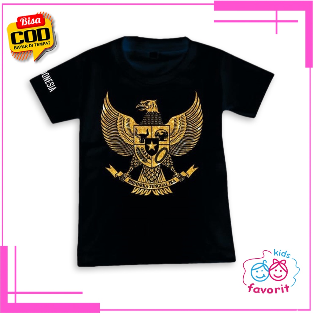 Favorit kids KAOS ANAK GARUDA MERAH PUTIH kaos atasan anak 17 agustus usia 12bulan sampai 10tahun