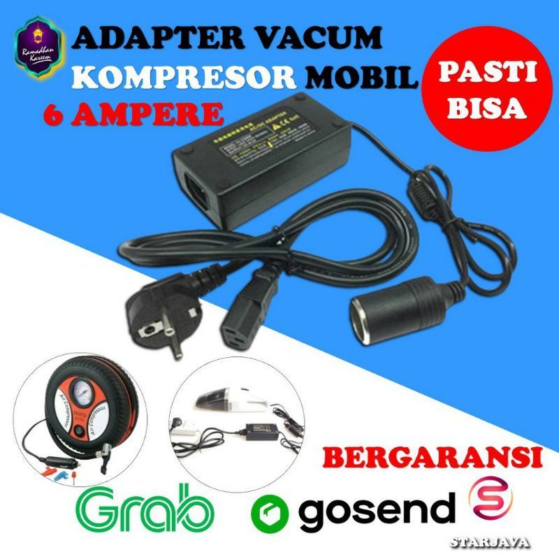 Adaptor Socket Vacum Mobil 12V Colokan Ke Listrik Rumah