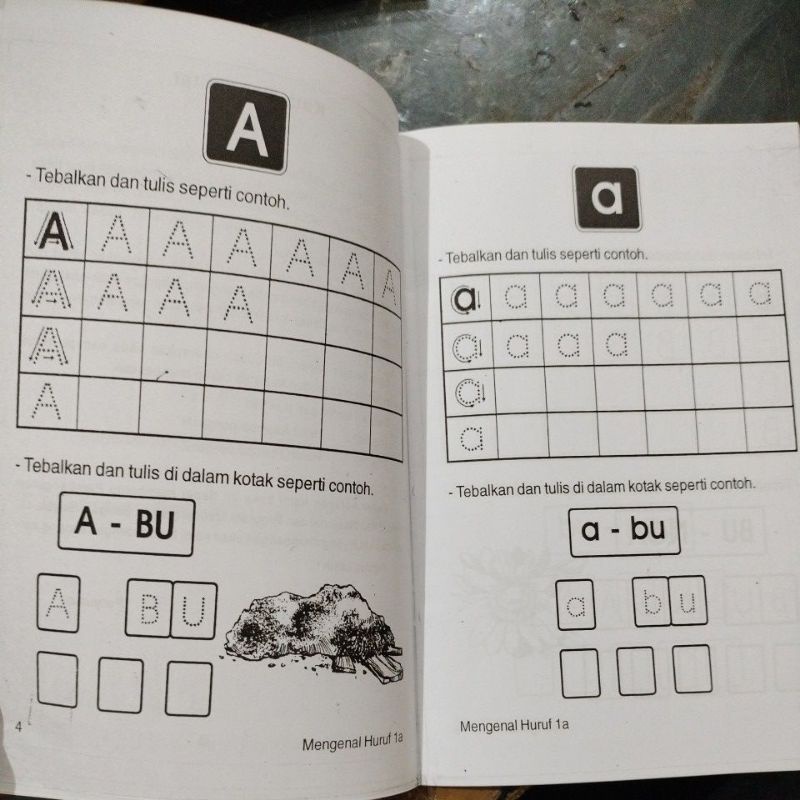 buku mulai mengenal huruf besar &amp; kecil isi 2 buku 1a&amp;1b