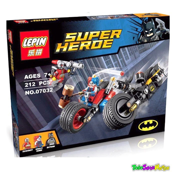 Brick Lepin 07032 Gotham City Cycle Chase - Super Heroes - Good QC