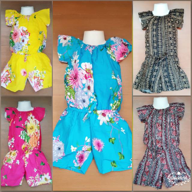 [PUSAT GROSIR KULAKAN] JUMPSUIT ANAK BALI ADA 6 SIZE / O S M L XL TGG / ECER DAN GROSIR